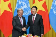 Chủ tịch nước Lương Cường hội đàm với Tổng Thư ký Liên hợp quốc