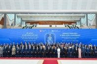 Chùm ảnh: Lễ đón các Trưởng đoàn dự Lễ mở ký Công ước Hà Nội