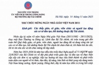 Bộ trưởng Bộ Tài chính Nguyễn Văn Thắng gửi Thư chúc mừng nhân ngày 20/11
