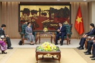 Thủ tướng Chính phủ tiếp Đại sứ Campuchia Chea Kimtha chào từ biệt