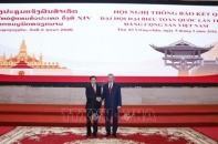 [Ảnh] Hội nghị thông báo kết quả Đại hội Đảng XIV của Việt Nam tại Lào