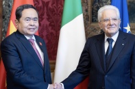 Chủ tịch Quốc hội Trần Thanh Mẫn hội kiến Tổng thống Italia Sergio Mattarella