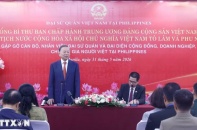 [Ảnh] Tổng Bí thư, Chủ tịch nước và Phu nhân gặp cộng đồng người Việt tại Philippines