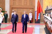 [Ảnh] Thủ tướng Lê Minh Hưng chủ trì lễ đón chính thức Thủ tướng Campuchia