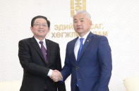 Phó Thủ tướng Hồ Quốc Dũng làm việc với Phó Thủ tướng Thường trực Mông Cổ