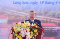 Tổng Bí thư Tô Lâm phát biểu chỉ đạo tại Lễ Khởi công đồng loạt các trường nội trú liên cấp vùng biên