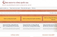 Danh mục dữ liệu dùng chung, các loại thông tin cung cấp trên Cổng Dịch vụ công quốc gia