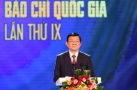 Chủ tịch nước Trương Tấn Sang phát biểu tại Lễ trao giải báo chí quốc gia lần thứ IX