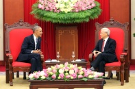 Tổng thống Obama chào xã giao Tổng Bí thư Nguyễn Phú Trọng