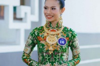Thí sinh Hoa hậu ASEAN 2017 dịu dàng trong tà áo dài truyền thống Việt Nam