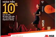 MSB ra mắt thẻ tín dụng hoàn tiền cao nhất trong lĩnh vực ẩm thực