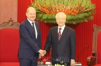Tổng Bí thư Nguyễn Phú Trọng tiếp Thủ tướng Cộng hòa Liên bang Đức Olaf Scholz
