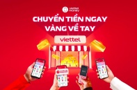 Trao tay một chỉ vàng khi giao dịch rút/nạp tiền mặt miễn phí tại Viettel Money