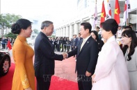 Tổng thống Hàn Quốc chủ trì Lễ đón trọng thể Tổng Bí thư Tô Lâm và Phu nhân