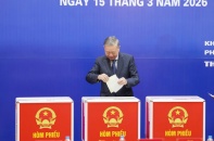 [Ảnh] Tổng Bí thư Tô Lâm tham gia bầu cử tại phường Ba Đình, Hà Nội
