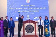 Lễ đánh cồng khai trương giao dịch chứng khoán đầu xuân Ất tỵ 2025 
