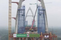 [Ảnh] Cầu Phước An gần 5.000 tỷ đồng nối TP.HCM và Đồng Nai đang tăng tốc thi công