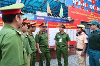 [Ảnh] Lực lượng chức năng TP.HCM tăng cường tuần tra, bảo đảm an ninh ngày bầu cử