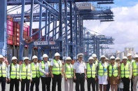 [Ảnh] Sau Đối thoại Hữu nghị, đoàn khách quốc tế tham quan cửa ngõ hàng hải của TP.HCM