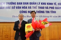 Ban quản lý Khu kinh tế, Công nghiệp tỉnh Thừa Thiên Huế có lãnh đạo mới