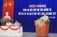 Bộ trưởng Nguyễn Chí Dũng tiếp xúc cử tri tại Quảng Trị sau kỳ họp thứ 7, Quốc hội khóa XIV