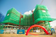 Cất nóc tòa B căn hộ resort biển Shantira - Tòa căn hộ cao nhất Hội An