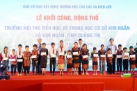 Quảng Trị đồng loạt khởi công 11 trường nội trú liên cấp tại các xã biên giới