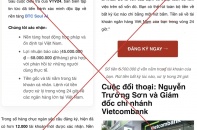 Mạo danh Vietcombank chào mời chơi....tiền số