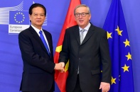 Thủ tướng Nguyễn Tấn Dũng và Chủ tịch Ủy ban châu Âu ra tuyên bố chung kết thúc đàm phán FTA Việt Nam - EU