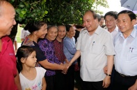 Thủ tướng Nguyễn Xuân Phúc thăm mô hình nông thôn mới tại Hà Tĩnh