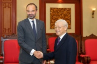 Tổng Bí thư, Chủ tịch nước Nguyễn Phú Trọng tiếp Thủ tướng Pháp