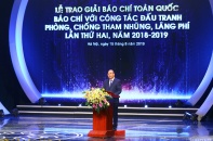 Toàn văn phát biểu của Thủ tướng tại Lễ trao giải báo chí về phòng chống tham nhũng, lãng phí