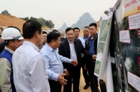 Bộ trưởng Nguyễn Chí Dũng kiểm tra tiến độ Dự án cao tốc Tuyên Quang - Hà Giang