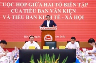 Thủ tướng dự cuộc làm việc giữa Thường trực Tổ Biên tập hai Tiểu ban Đại hội XIV của Đảng