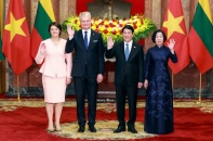 Chủ tịch nước Lương Cường đón, hội đàm với Tổng thống Cộng hoà Lithuania