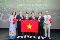 Việt Nam đứng thứ nhì thế giới, giành 3 Huy chương Vàng Olympic Hóa học quốc tế