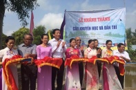 Báo Đầu tư tài trợ 100 triệu đồng xây dựng cầu giao thông nông thôn