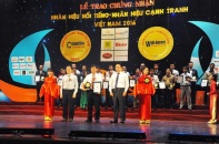 Thiên Tân Group lọt top 50 “Nhãn hiệu nổi tiếng - Nhãn hiệu cạnh tranh Việt Nam” 2016