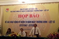 Chi tiết 18 hoạt động cấp Trung ương kỷ niệm 70 năm Ngày Thương binh liệt sĩ