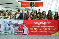 Vietjet chào mừng chuyến bay đầu tiên Hà Nội – Đài Trung