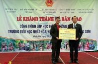 Quỹ Vì cuộc sống tươi đẹp bàn giao bể chứa nước và nhà vệ sinh tại tỉnh Lạng Sơn