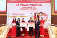Agribank Chi nhánh Thái Bình trao thưởng chương trình “Tiết kiệm hôm nay - Rinh ngay quà tặng”