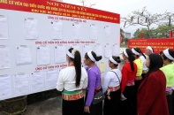 Ninh Bình: Đến 15 giờ 30 phút ngày 15/3, hơn 96,6% cử tri tham gia bỏ phiếu