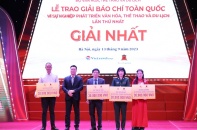 Gần 100 tác phẩm được trao Giải báo chí về văn hóa, thể thao và du lịch