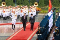 Chủ tịch nước Lương Cường đón và hội đàm với Quốc vương Brunei