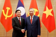 Tổng Bí thư Tô Lâm dự thông báo kết quả Đại hội XII Đảng Nhân dân cách mạng Lào