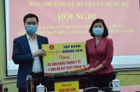 Thái Bình: Tập đoàn Hương Sen cùng các đơn vị ủng hộ công tác phòng, chống dịch