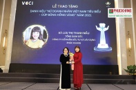 CEO Phuc Khang Corporation đạt danh hiệu “Nữ doanh nhân Việt Nam tiêu biểu - Cúp Bông hồng vàng” năm 2021