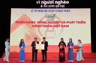 Agribank ủng hộ 2 tỷ đồng Quỹ Vì người nghèo và an sinh xã hội thành phố Hà Nội