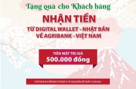 Agribank tặng quà cho khách hàng nhận tiền từ Nhật Bản về Việt Nam